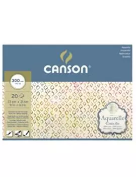 Blocco Acquarell Canson - 23x31 cm - 300 g - 20 Fogli - 400106437