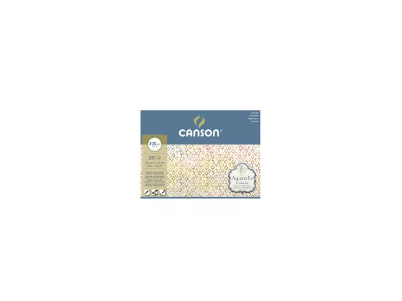 Blocco Acquarell Canson - 23x31 cm - 300 g - 20 Fogli - 400106437