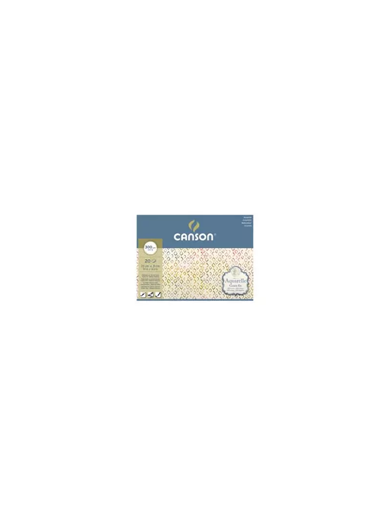 Blocco Acquarell Canson - 23x31 cm - 300 g - 20 Fogli - 400106437 Blocco Acquarell Canson - 23x31 cm - 300 g - 20 Fogli - 400106437