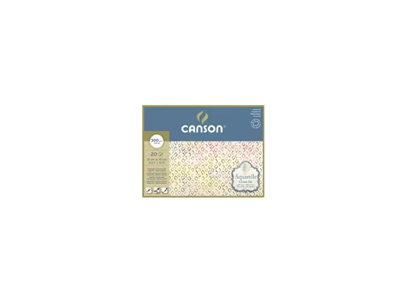 Blocco Acquarell Canson - 23x31 cm - 300 g - 20 Fogli - Grana Fine - 400106440 (Bianco Caldo) Blocco Acquarell Canson - 23x31 cm - 300 g - 20 Fogli - Grana Fine - 400106440 (Bianco Caldo)
