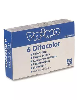 Colori a Dita Ditacolor Primo Morocolor - 250 ml - 222TD6G (Assortiti Conf. 6)