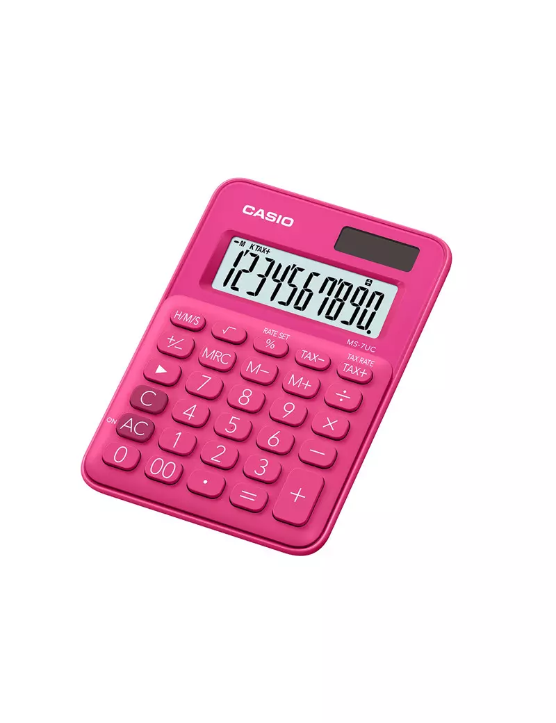 Calcolatrice da Tavolo Casio MS-7UC-RD (Fucsia) Calcolatrice da Tavolo Casio MS-7UC-RD (Fucsia)