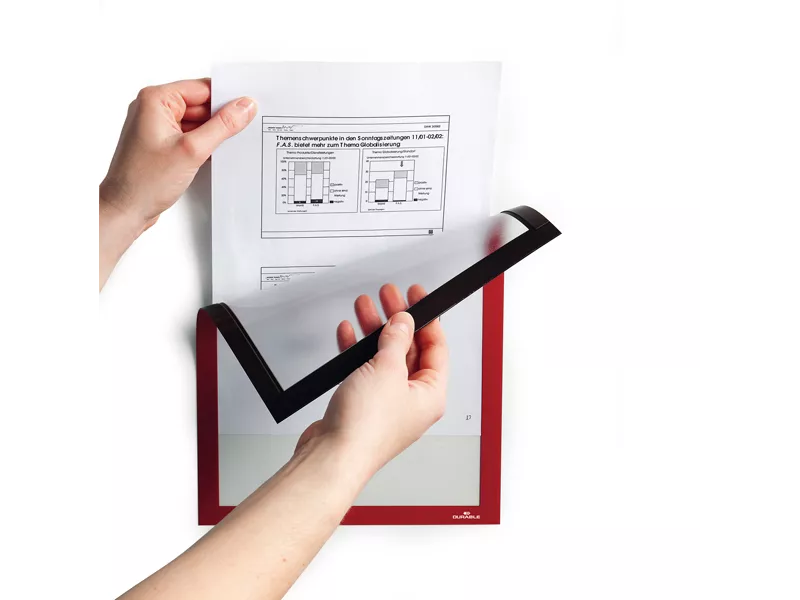 Cornice Magnetica Duraframe Durable - A4 - 4869-03 (Rosso Conf. 5)