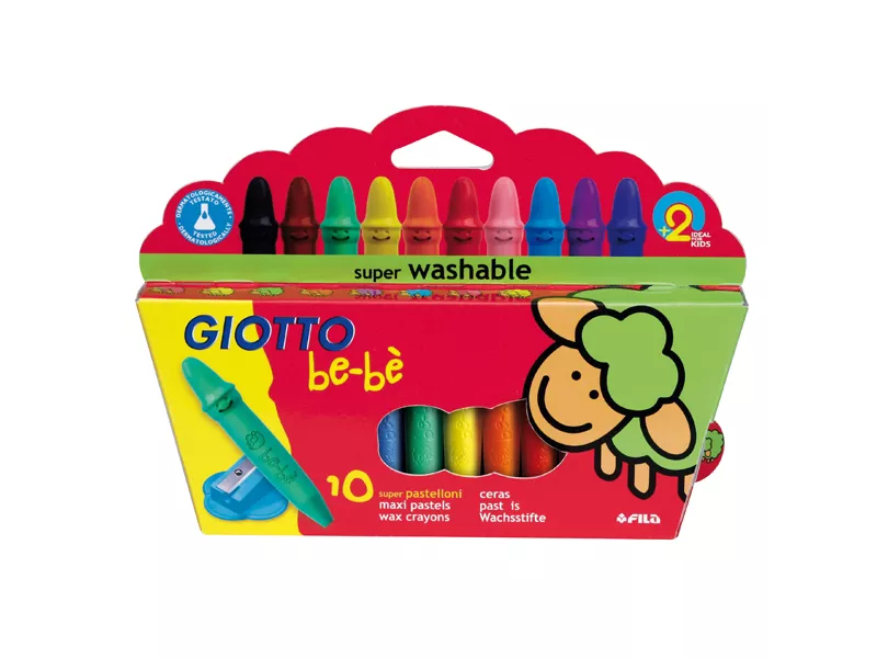 Pastelli a Cera Bebè Giotto Fila - 7,5 mm - 466800 (Assortiti Conf. 10)