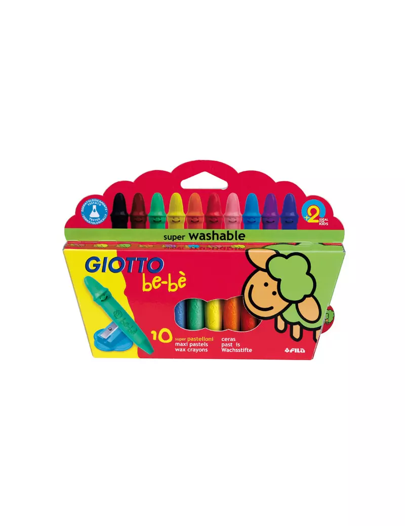 Pastelli a Cera Bebè Giotto Fila - 7,5 mm - 466800 (Assortiti Conf. 10) Pastelli a Cera Bebè Giotto Fila - 7,5 mm - 466800 (Assortiti Conf. 10)
