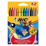 Pastelli a Cera Plastidecor Kids Bic - 8 mm - 945764 (Assortiti Conf. 12)