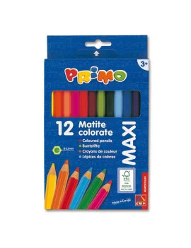 Matite Colorate Maxi Primo Morocolor - 5,5 mm - 510MAXI12E (Assortiti Conf. 12)