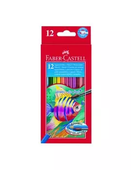 Matite Colorate Acquerellabili Faber Castell - 3,3 mm - 114413 (Assortiti Conf. 12)