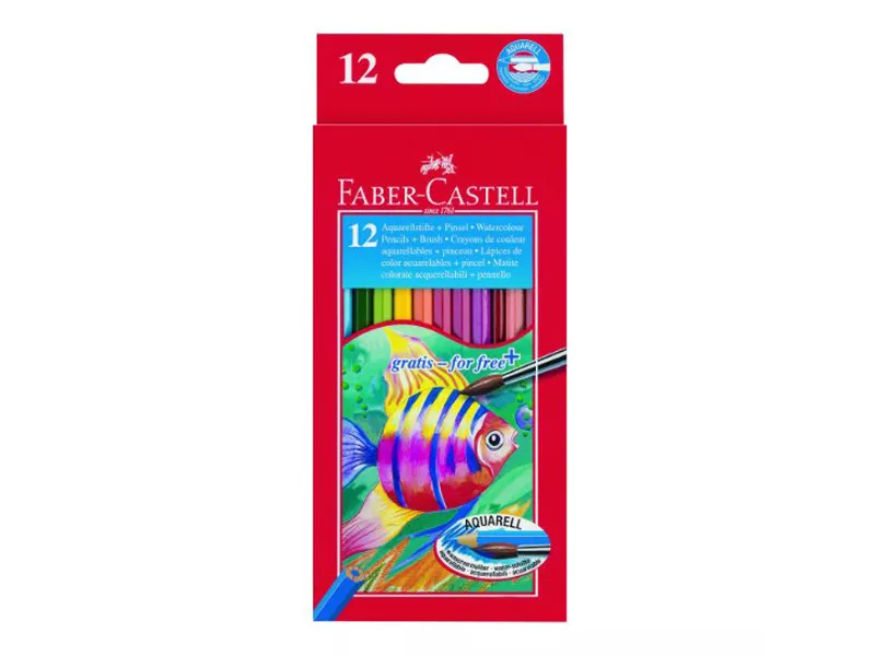 Matite Colorate Acquerellabili Faber Castell - 3,3 mm - 114413 (Assortiti Conf. 12)