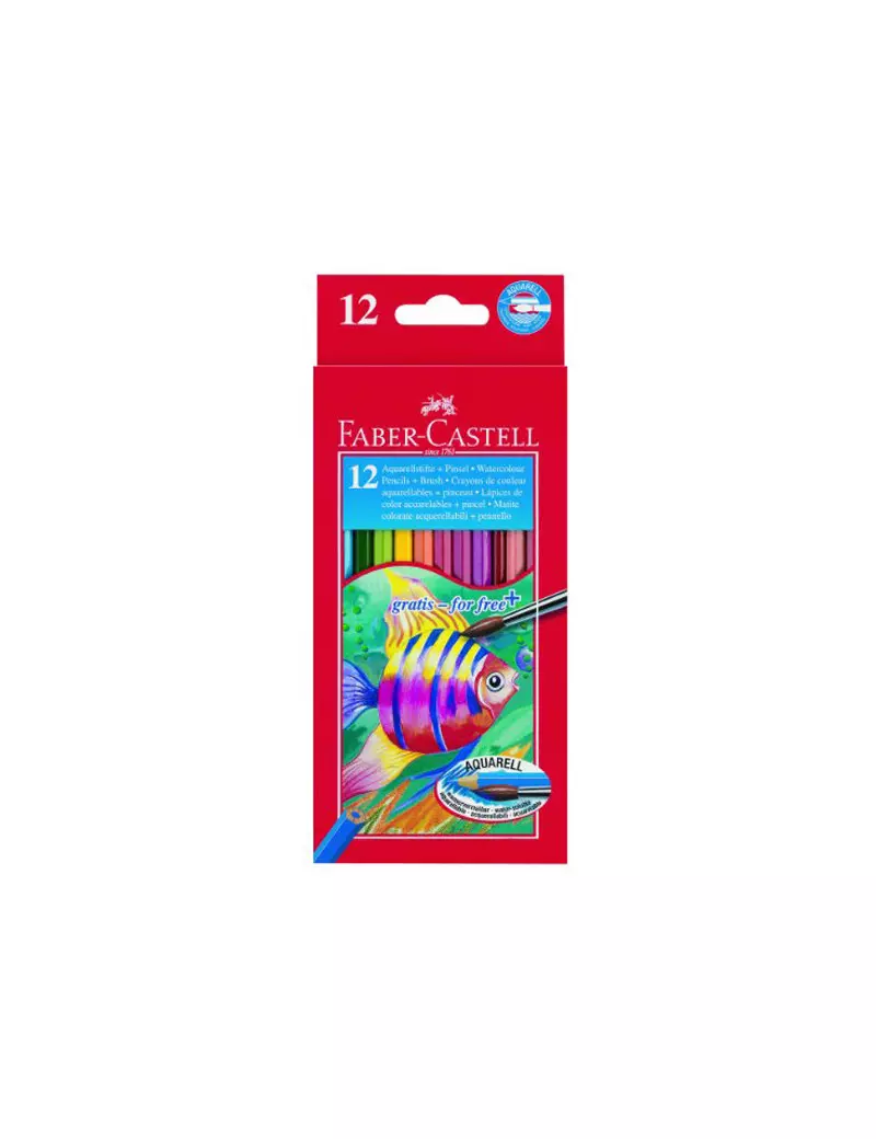 Matite Colorate Acquerellabili Faber Castell - 3,3 mm - 114413 (Assortiti Conf. 12) Matite Colorate Acquerellabili Faber Castell - 3,3 mm - 114413 (Assortiti Conf. 12)