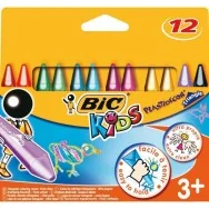 Pastelli a Cera Plastidecor Triangle Kids Bic - 945764 (Assortiti Conf. 12)