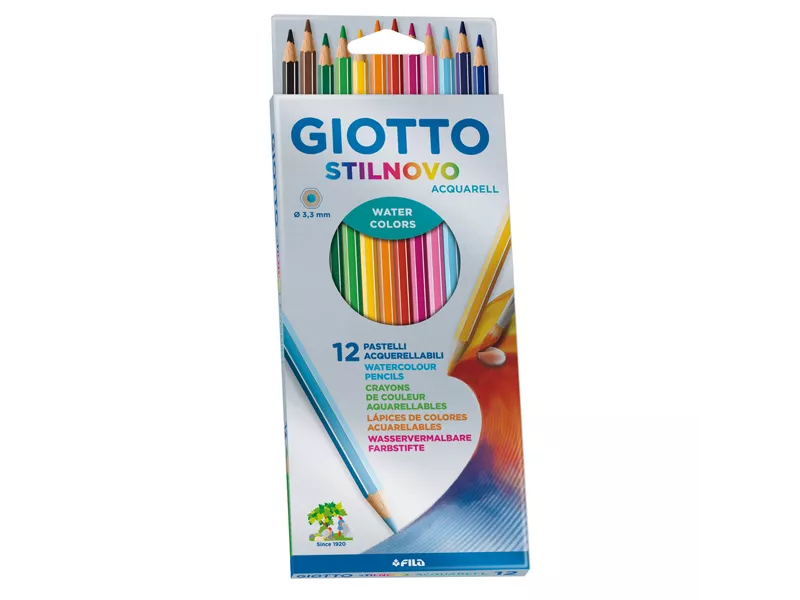 Matite Colorate Stilnovo Acquarell Giotto Fila - 3,3 mm - 255700 (Assortiti Conf. 12)