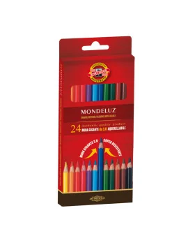 Matite Colorate Studio Mondeluz Koh-i-noor - 3,8 mm - H2140N (Assortiti Conf. 24)