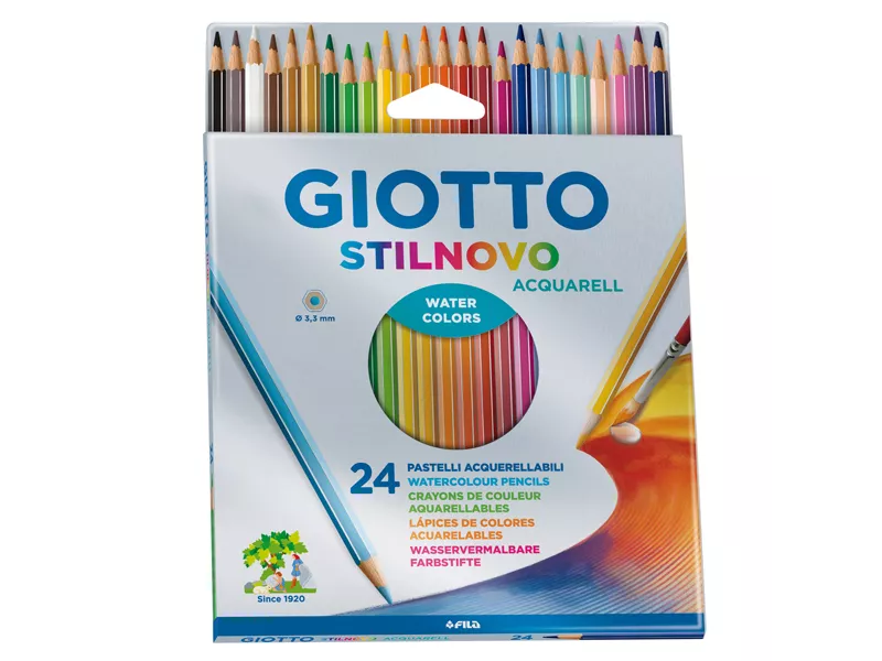 Matite Colorate Stilnovo Acquarell Giotto Fila - 3,3 mm - 255700 (Assortiti Conf. 24)