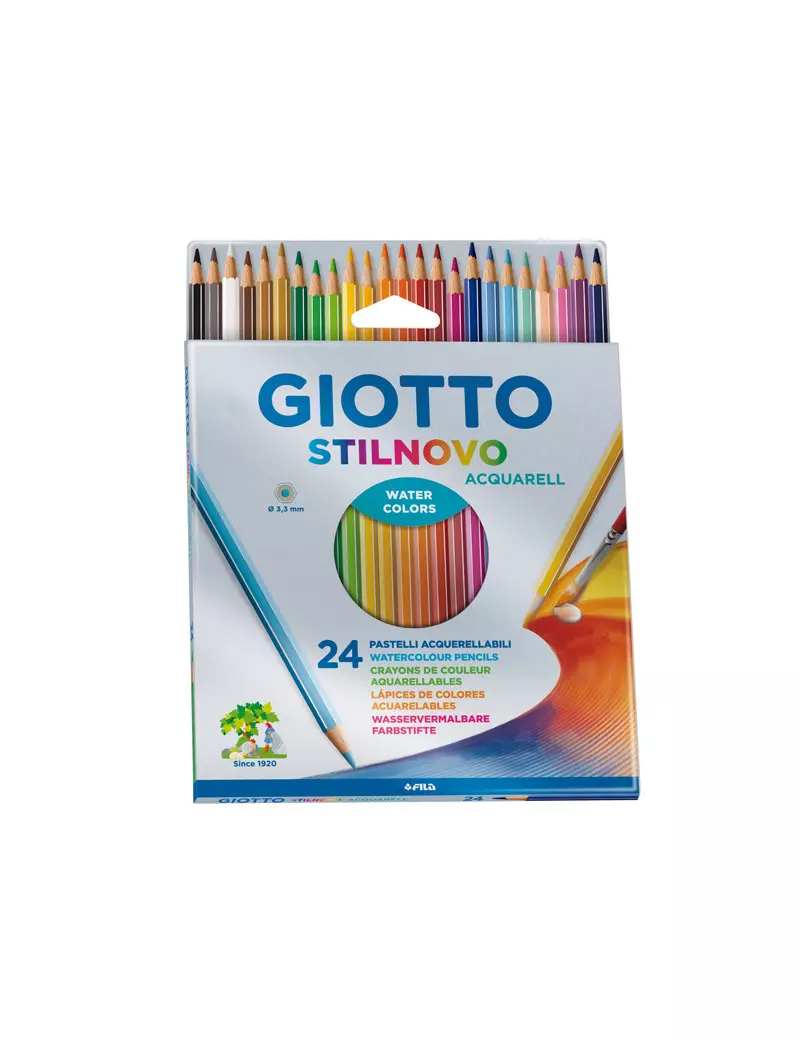 Matite Colorate Stilnovo Acquarell Giotto Fila - 3,3 mm - 255700 (Assortiti Conf. 24) Matite Colorate Stilnovo Acquarell Giotto Fila - 3,3 mm - 255700 (Assortiti Conf. 24)