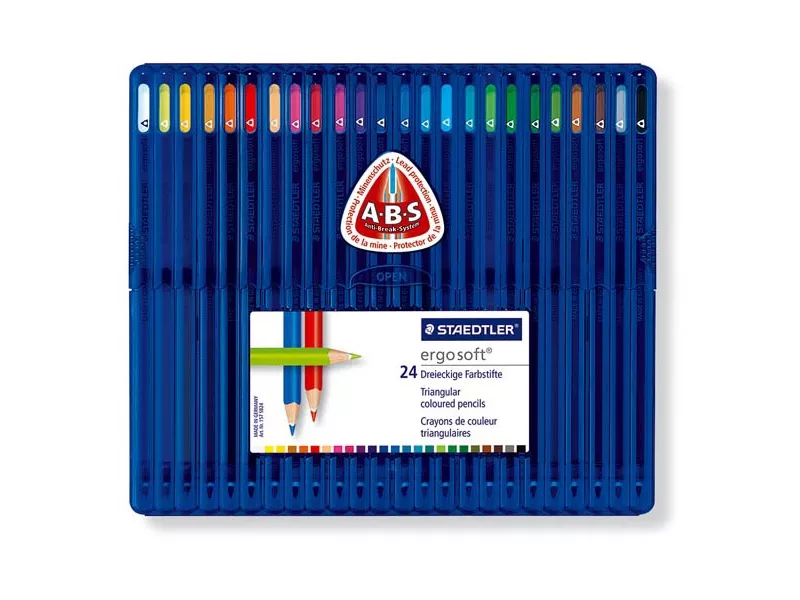 Matite Colorate Ergosoft Staedtler - 3 mm - 157 SB24 (Assortiti Conf. 12)