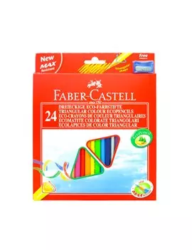 Matite Colorate Eco Faber Castell - 3 mm - 120524 (Assortiti Conf. 24)