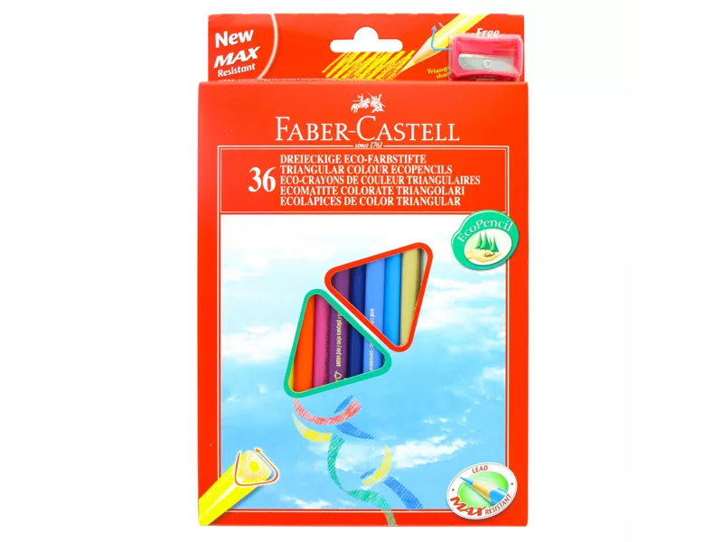 Matite Colorate Eco Faber Castell - 3 mm - 120536 (Assortiti Conf. 36)