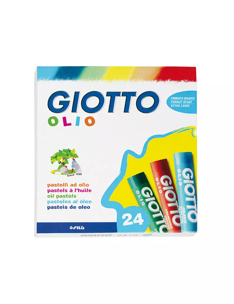 Pastelli a Olio Giotto Fila - 10 mm - 293100 (Assortiti Conf. 24)