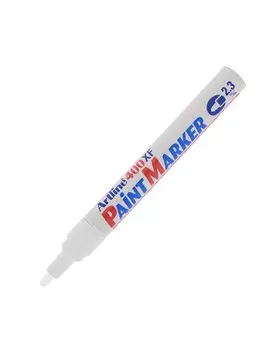 Marcatore Permanente a Vernice A400 Artline - Punta Tonda - 2,3 mm - A400BI (Bianco)