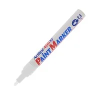 Marcatore Permanente a Vernice A400 Artline - Punta Tonda - 2,3 mm - A400BI (Bianco)