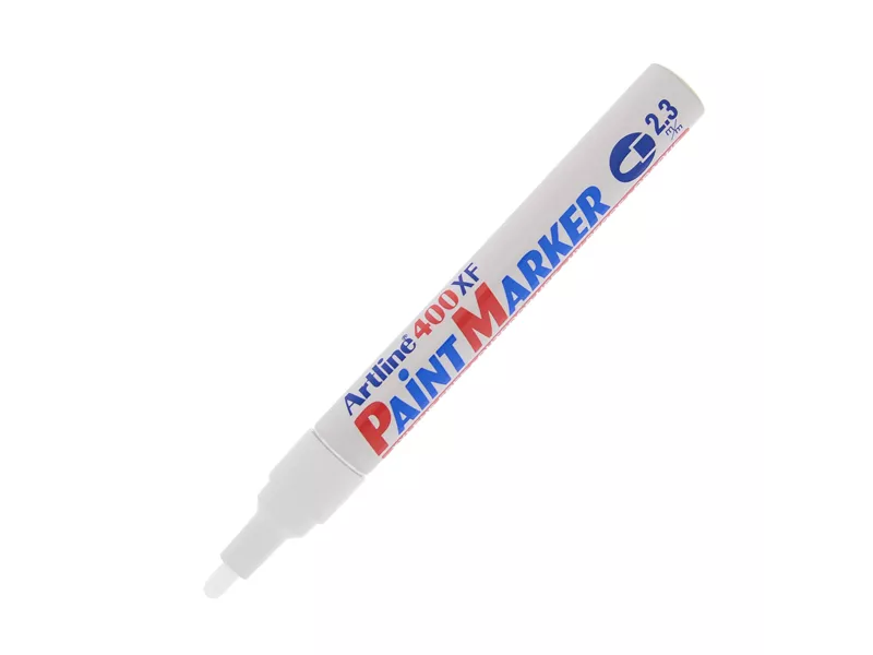 Marcatore Permanente a Vernice A400 Artline - Punta Tonda - 2,3 mm - A400BI (Bianco)
