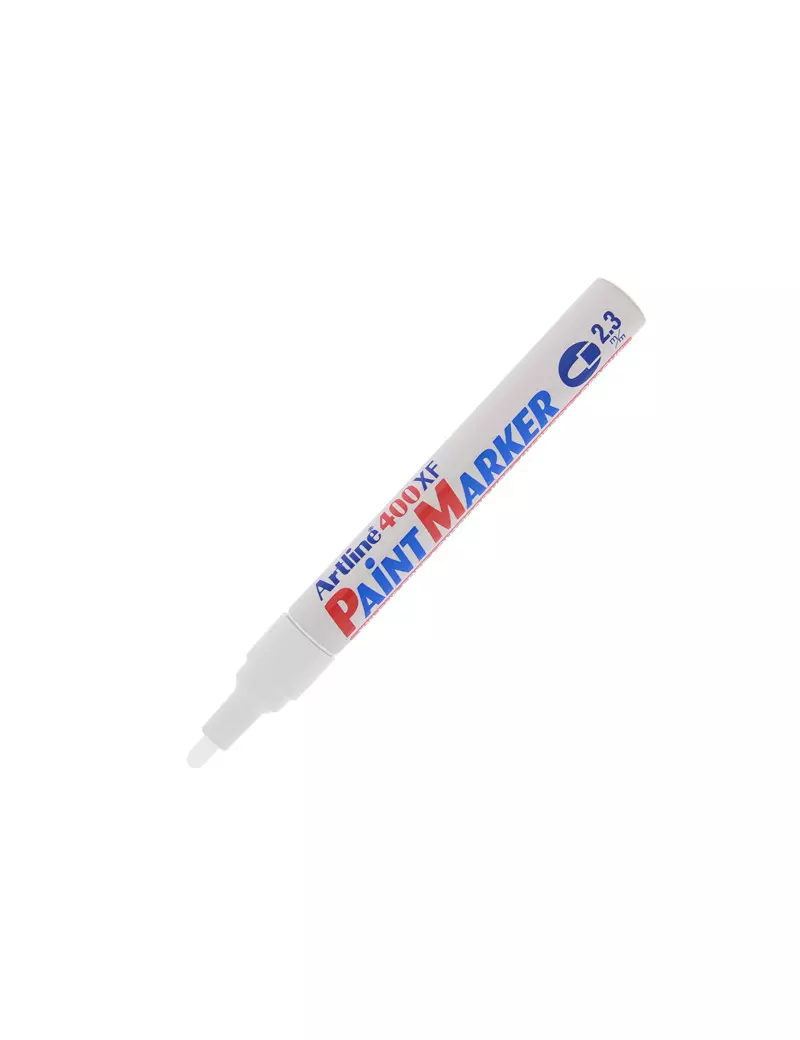 Marcatore Permanente a Vernice A400 Artline - Punta Tonda - 2,3 mm - A400BI (Bianco)