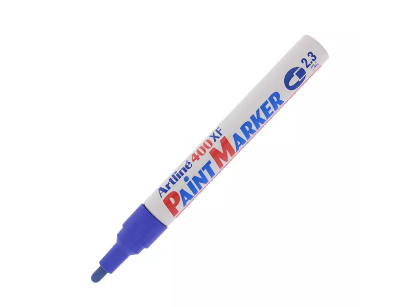 Marcatore Permanente a Vernice A400 Artline - Punta Tonda - 2,3 mm - A400B (Blu)
