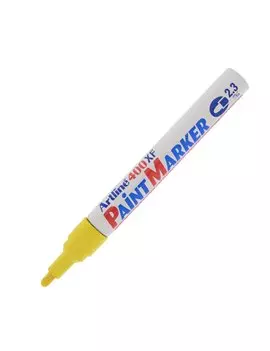 Marcatore Permanente a Vernice A400 Artline - Punta Tonda - 2,3 mm - A400G (Giallo)