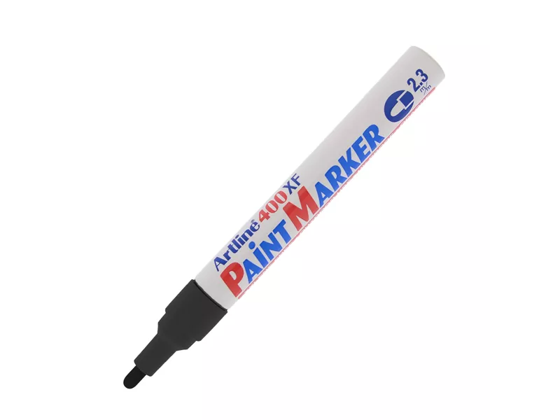 Marcatore Permanente a Vernice A400 Artline - Punta Tonda - 2,3 mm - A400N (Nero)
