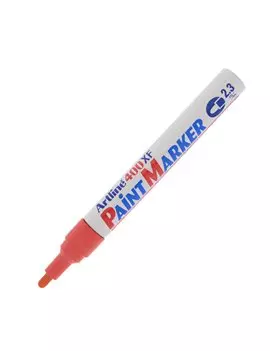 Marcatore Permanente a Vernice A400 Artline - Punta Tonda - 2,3 mm - A400R (Rosso)