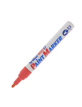 Marcatore Permanente a Vernice A400 Artline - Punta Tonda - 2,3 mm - A400R (Rosso)