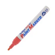 Marcatore Permanente a Vernice A400 Artline - Punta Tonda - 2,3 mm - A400R (Rosso)