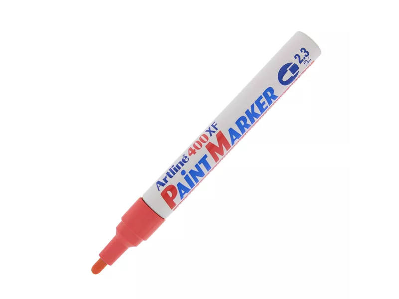 Marcatore Permanente a Vernice A400 Artline - Punta Tonda - 2,3 mm - A400R (Rosso)