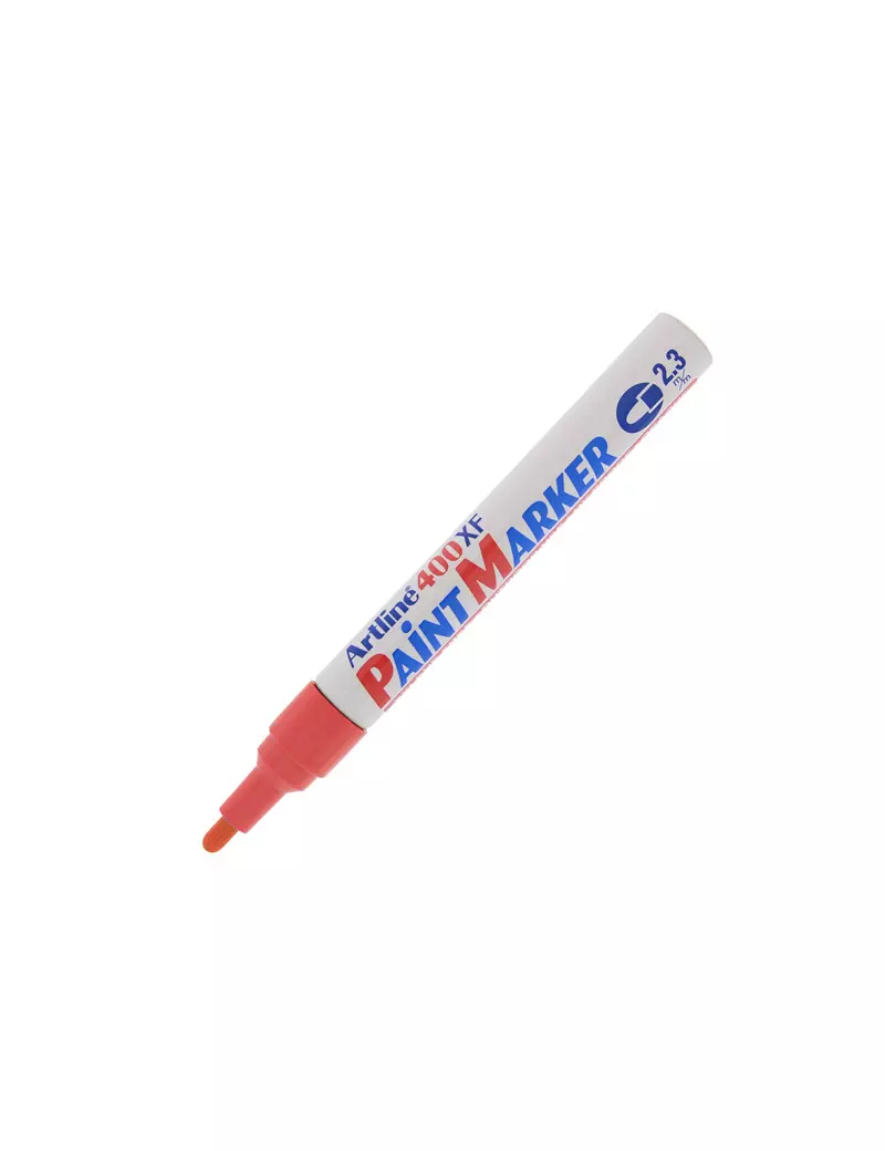 Marcatore Permanente a Vernice A400 Artline - Punta Tonda - 2,3 mm - A400R (Rosso)