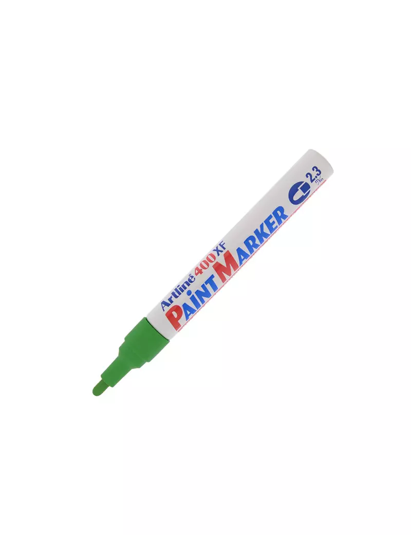 Marcatore Permanente a Vernice A400 Artline - Punta Tonda - 2,3 mm - A400V (Verde)