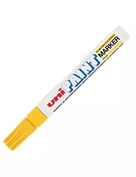 Marcatore Permanente a Vernice Paintmarker Uni-Ball - Punta Tonda - 2,2-2,8 mm - M-PX20-G (Giallo)