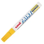 Marcatore Permanente a Vernice Paintmarker Uni-Ball - Punta Tonda - 2,2-2,8 mm - M-PX20-G (Giallo)