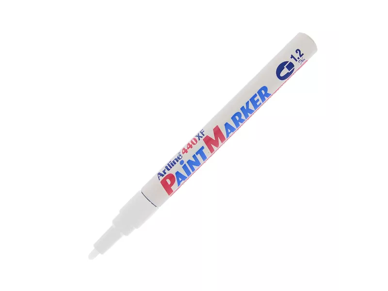 Marcatore Permanente A440 Artline - Punta Tonda - 1,2 mm - A440BI (Bianco)