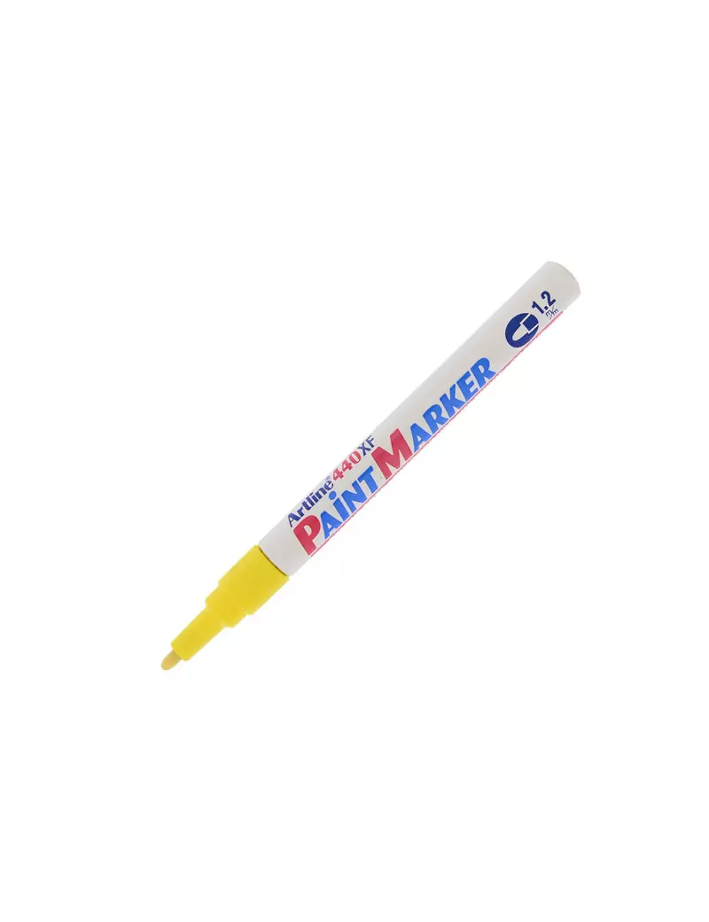 Marcatore Permanente a Vernice A440 Artline - Punta Tonda - 1,2 mm - A440G (Giallo)