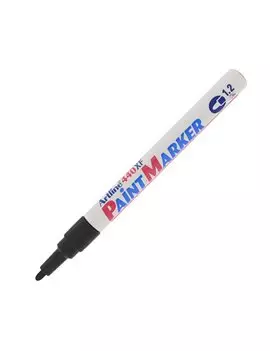 Marcatore Permanente a Vernice A440 Artline - Punta Tonda - 1,2 mm - A440N (Nero)