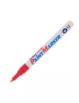 Marcatore Permanente a Vernice A440 Artline - Punta Tonda - 1,2 mm - A440R (Rosso)