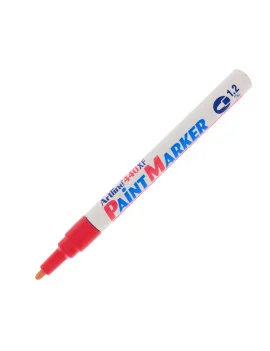 Marcatore Permanente a Vernice A440 Artline - Punta Tonda - 1,2 mm - A440R (Rosso)