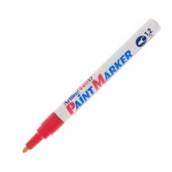 Marcatore Permanente a Vernice A440 Artline - Punta Tonda - 1,2 mm - A440R (Rosso)