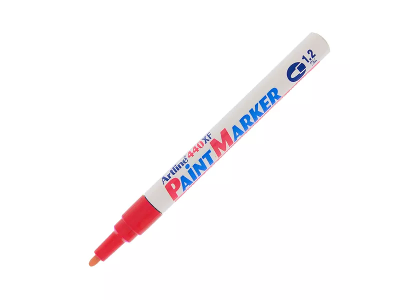 Marcatore Permanente a Vernice A440 Artline - Punta Tonda - 1,2 mm - A440R (Rosso)