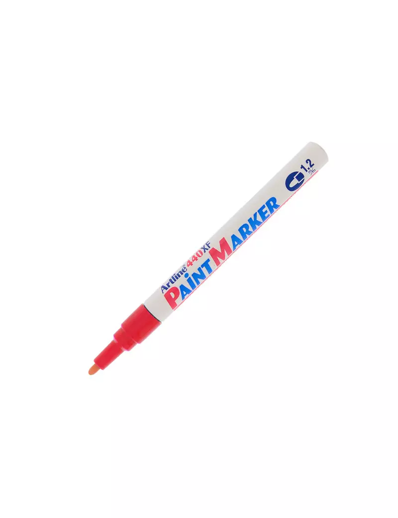 Marcatore Permanente a Vernice A440 Artline - Punta Tonda - 1,2 mm - A440R (Rosso)