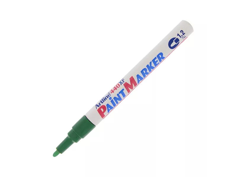 Marcatore Permanente a Vernice A440 Artline - Punta Tonda - 1,2 mm - A440V (Verde)