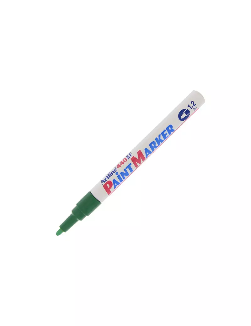 Marcatore Permanente a Vernice A440 Artline - Punta Tonda - 1,2 mm - A440V (Verde)