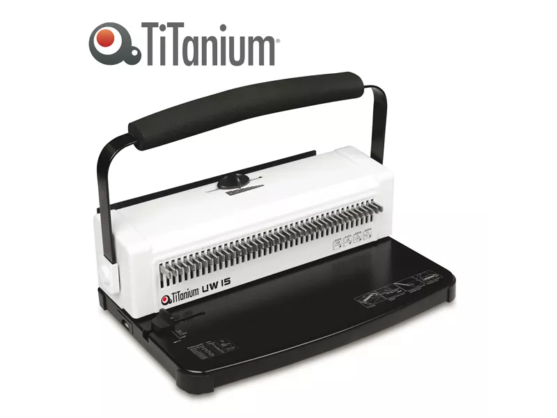 Rilegatrice a Dorsi Metallici U15 Titanium - 125 Fogli - UW15 (Bianco e Nero)
