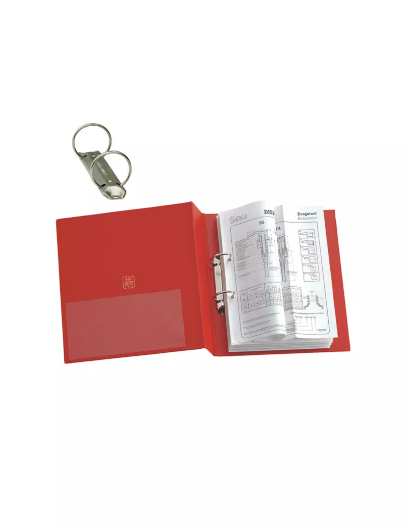 Raccoglitore Stelvio Sei Rota - A4 - 2 Anelli Tondi Ø25 mm - Dorso 3 cm - 35254212 (Rosso) Raccoglitore Stelvio Sei Rota - A4 - 2 Anelli Tondi Ø25 mm - Dorso 3 cm - 35254212 (Rosso)